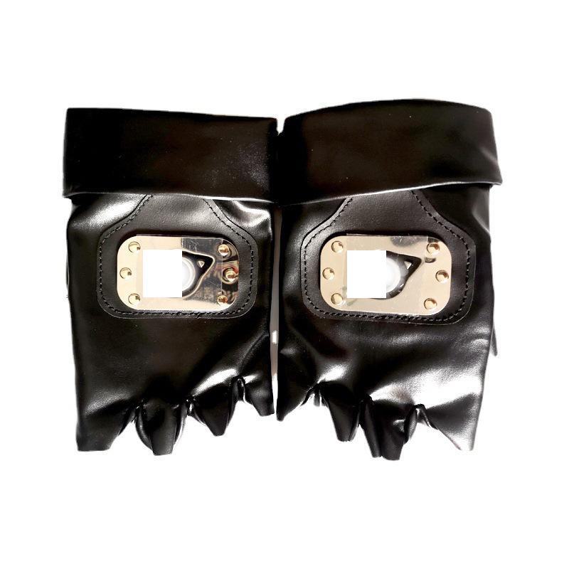 Kakashi Konoha Leather Performance Cycling Gloves with Ninja Logo