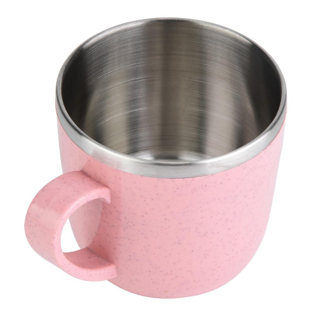 Insulated Wheat Straw Cup Stainless Steel Travel Mug Coffee Mug Water Cup Office Use