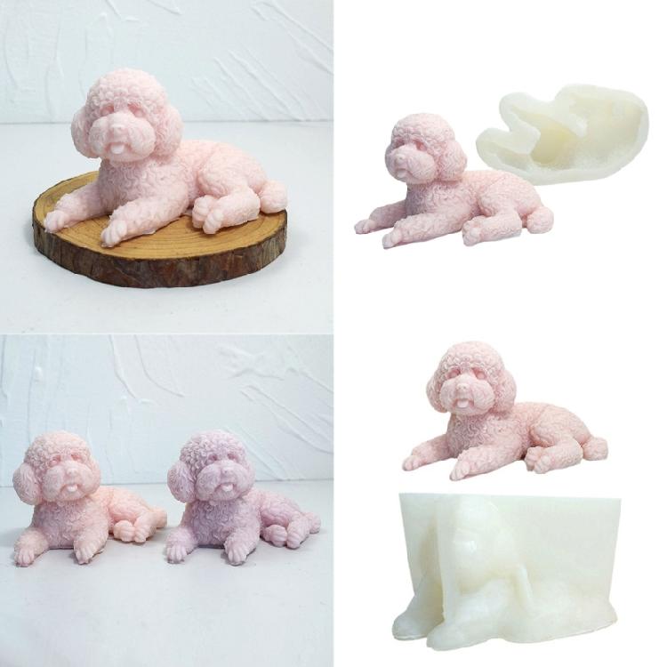 Animal Silicone Mould 3D Dog Candle Mold DIY Aromatherapy Candle Making Tool