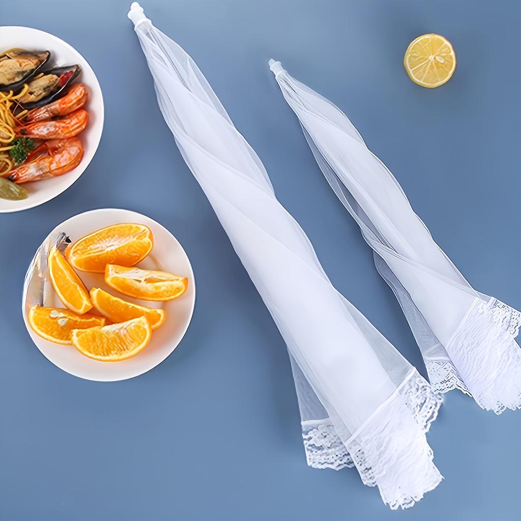 Large Pop-up White Mesh Food Cover Tent, Say Goodbye To Fly Harassment, This Meal Cover Gives You Full Security and Can Be Folded