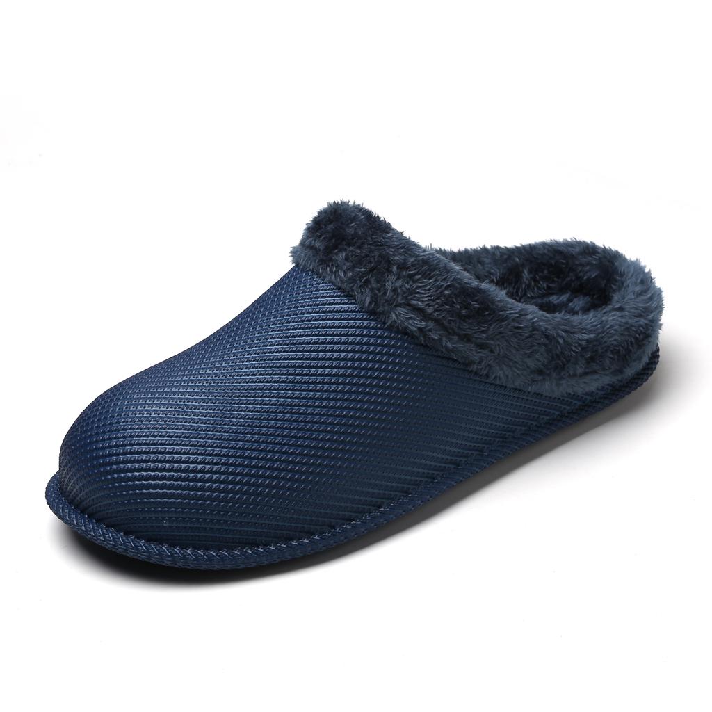 Men's Women's Cotton Slippers Warm Winter Casual Leather Shoes Waterproof and Non-slip Indoor Outdoor Walking Cotton Shoes 36-46