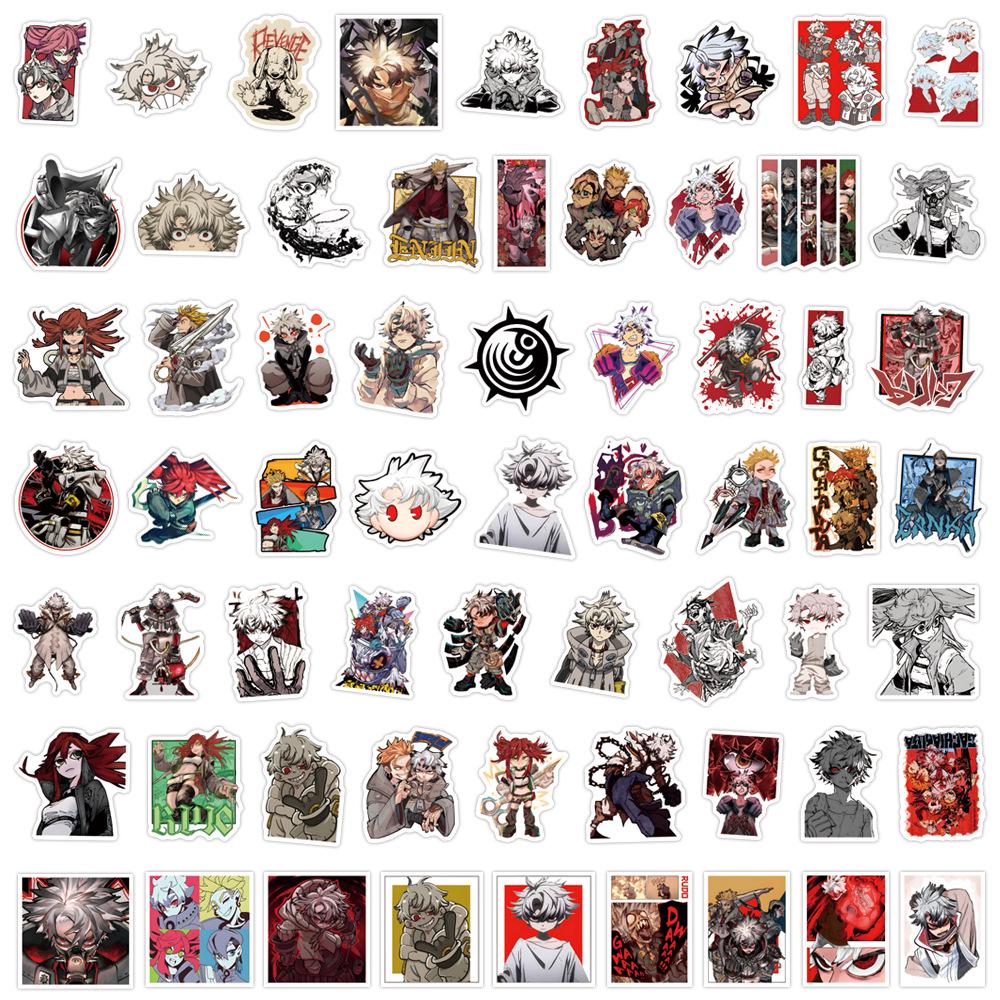 60PCS Cartoon Abyss War Ghost Stickers for Journals, Water Bottles, and Computers - Waterproof Stationery Decoration.