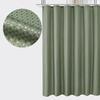 Solid Color Waffle Waterproof and Mildew Proof Polyester Shower Curtain, Bathroom Curtain, Bathroom Partition Curtain, Shower Curtain