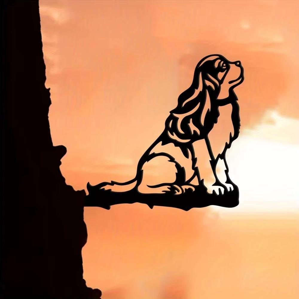 1 шт. Металлическая табличка с силуэтом щенка спаниеля – деревенский декор для дома — фото 6