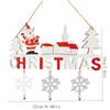 2pcs Wooden Christmas Door Hanging Oranments Wall Merry Christmas Decor for Home Happy New Year Naviidad Door Pendants Gifts