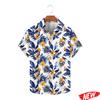 Hawaiian Flower Pattern Men Shirt 3d Printed Floral Summer Beach Short Sleeve Lapel Shirts Streetwear Button vacation Shirt