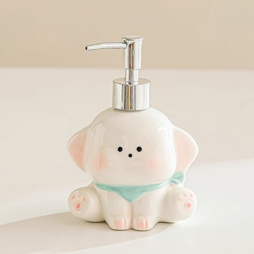 Ceramic Dog Shape Lotion Bottle Dog Shape Shampoo Bottle Shower Gel Separate Bottles  Kitchen