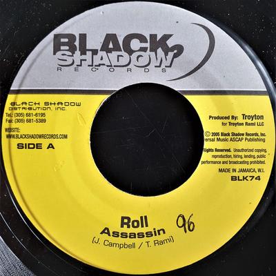 7palcová deska ASSASSIN - Roll BLK74 Black Shadow Re 2005 Jamajka Reggae, Ska & Dub Použitá