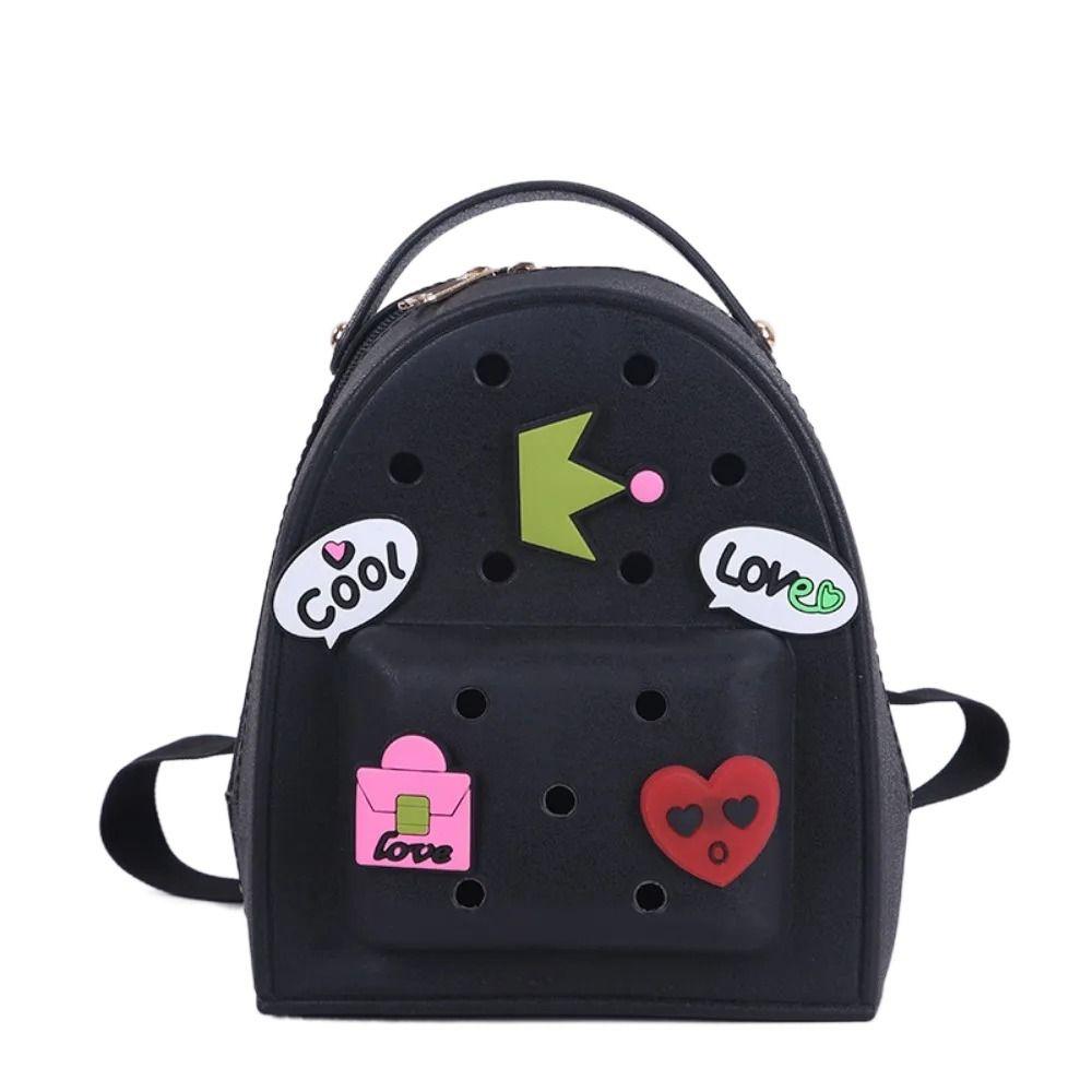 Adjustable Straps Kids Schoolbags Zippered Kindergarten Knapsack Fashion Silicone Backpack  Ladies