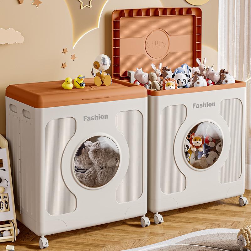 Foldable Clothes Storage Box with Wheels - Large Capacity Flip-Top Organizer for Bedroom Quilts