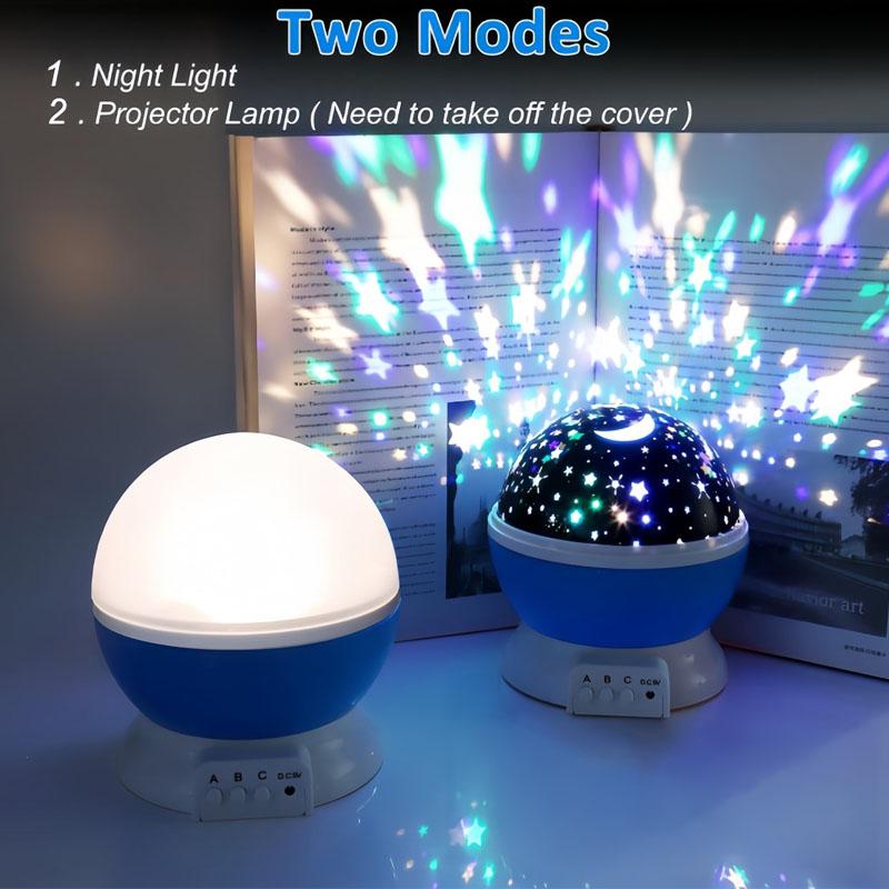 Projector Starry Sky Lamp LED Night Light 8 Star Light Modes Rotating Starry Nursery Moon Galaxy Baby Children Bedroom Gift Lamp