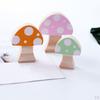 3Pcs Wooden Mushroom Building Blocks Ornaments Room Decor Colorful Wood Photo Props Home
