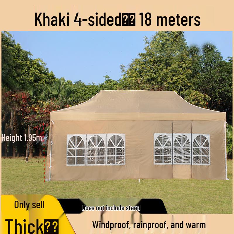 Transparent Tent Side Panel: Windproof & Waterproof Outdoor Canopy Enclosure with Thick Fabric and Durable Edging