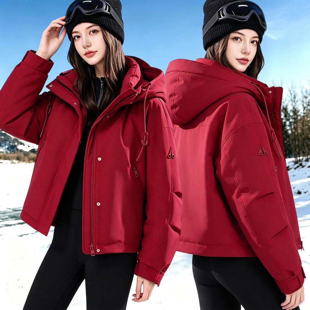 Winter women's clothing, short cotton clothing, outdoor mountaineering tooling, multi-color, spot merchants can purchase in mixed batches