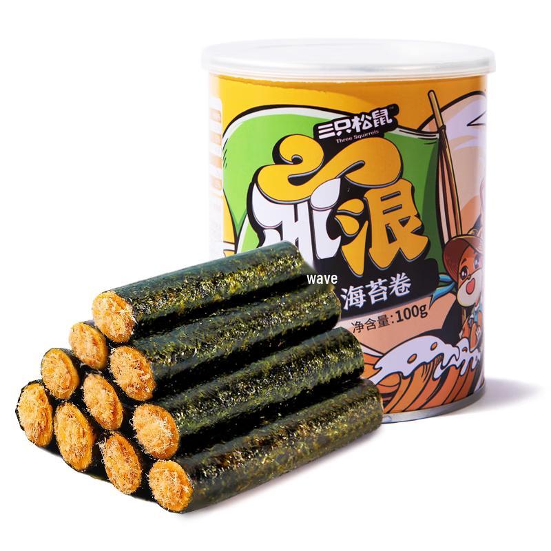Three Squirrels Seaweed Pork Floss Rolls