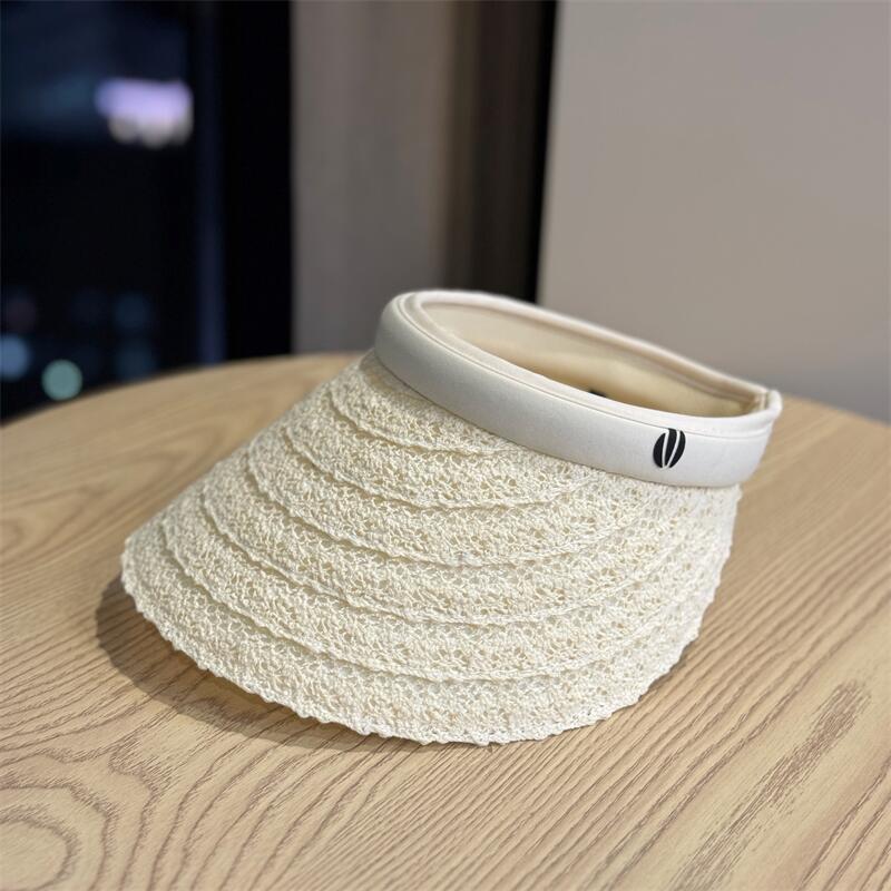 High Quality Summer Lace Sun Hat Women's New Seaside Beach Big Eaves Headband Versatile Empty Top Hat