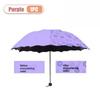 1/2PCS Portable Water Flowering Umbrella Manual Open UV Protection Sun Rain Dual Use Parasol Black Coating Creative Design