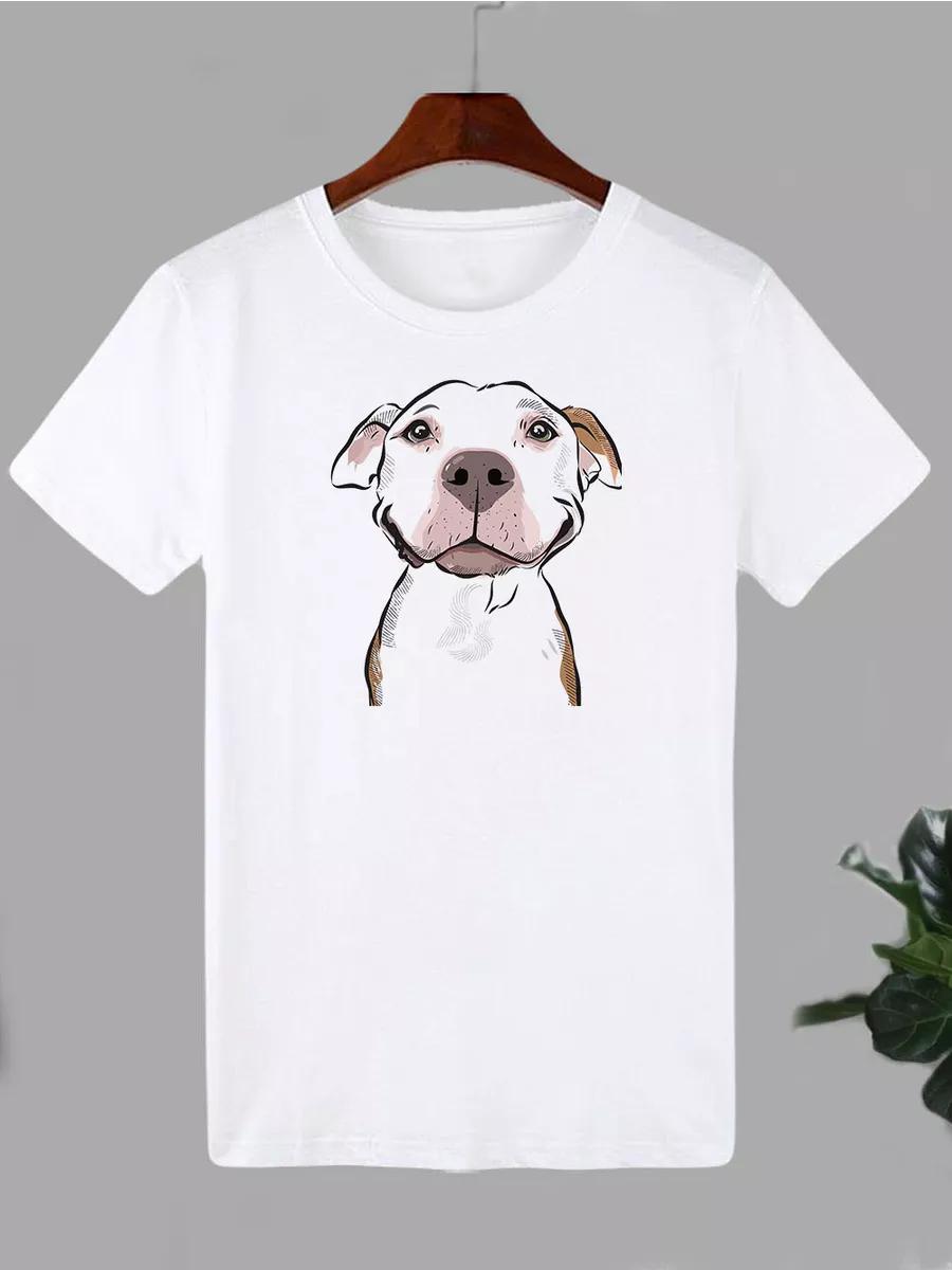 Solid Color Printed T-shirt L