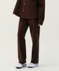 UCLA Unisex Preppy Over-Wide Collar Denim Pants [Brown](Ub8Dp20_55)