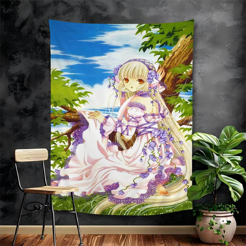 Anime Chobits Classic Printed Large Wall Tapestry Art Science Fiction Room Home Decor Decor Blanket