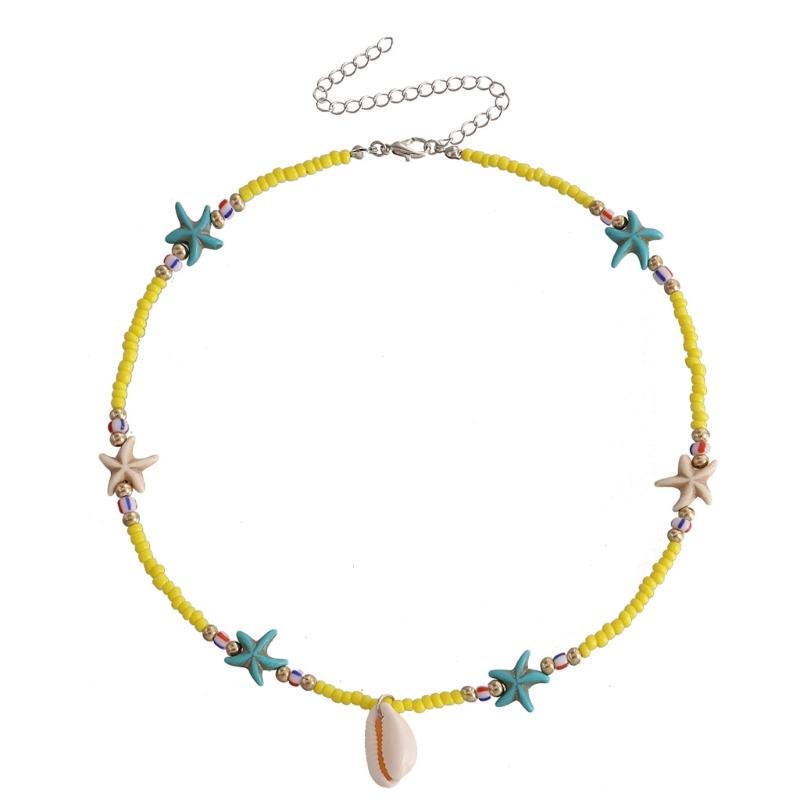 Богемное Бусинное Ожерелье Летнее Жемчужное Ракушки Ожерелье Гавайское Пляжное Ожерелье Украшения Подходит для Женщин и Девочек 1