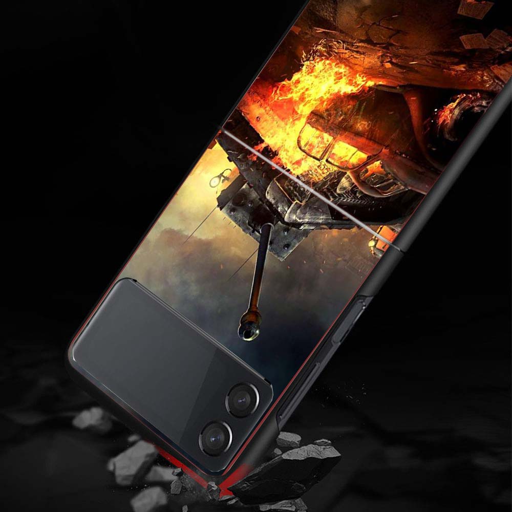 World of Tanks Phone Case For Samsung Galaxy Z Flip 7 6 5 4 3 5G Shockproof Cover Z Flip7 Flip6 ZFlip5 Flip3 Flip4 Luxury Shell