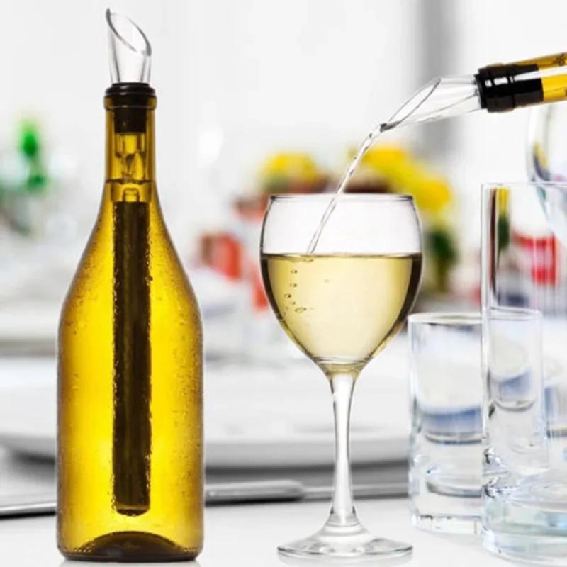 Wine Chiller Aerator Stainless Steel Iceless Bottle Cooler Stick Aerating Pourer Decanter Spout