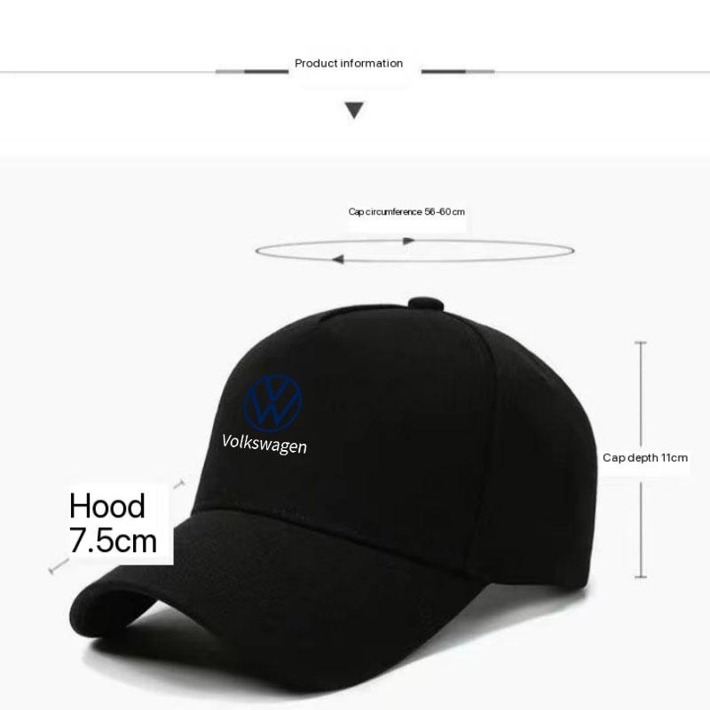 W16Adjustable Car Sun Hats Moto GP Outdoor Baseball Cap Hip Hop Hat For Volkswagen VW GTI Passat Golf Tiguan Polo Jetta Touran