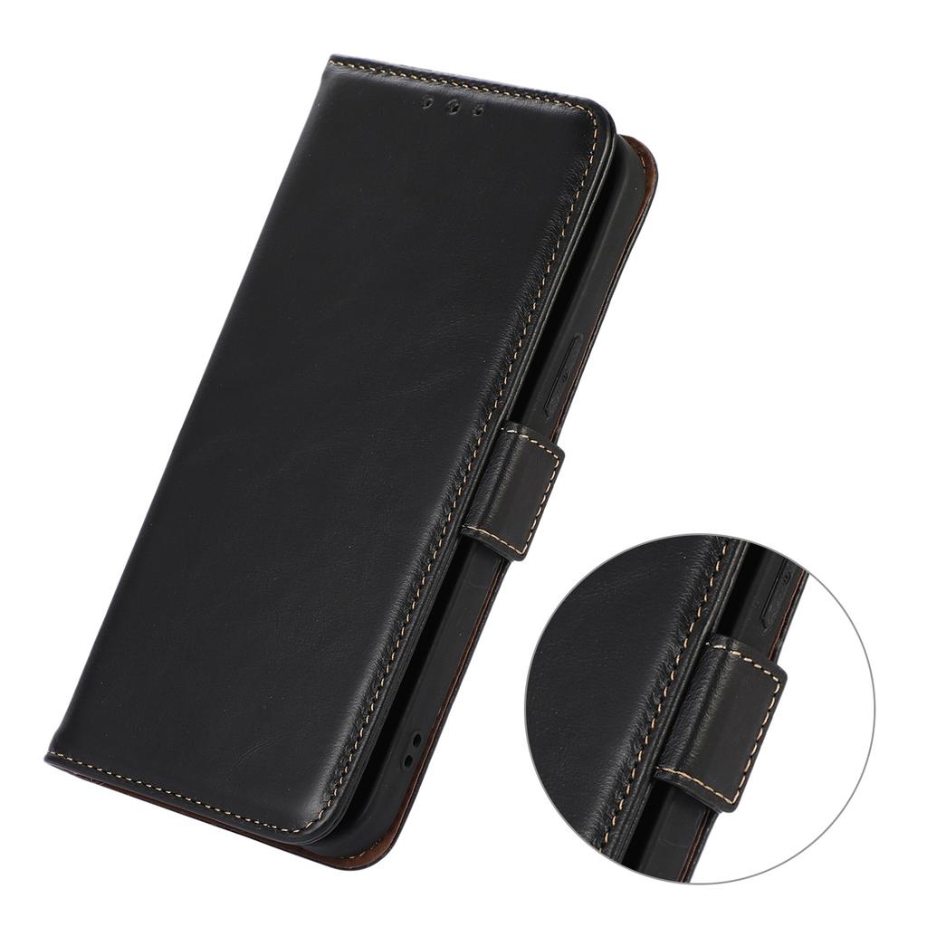 For Xiaomi Poco X7 Pro 5G Case RFID Blocking Genuine Cow Leather Wallet Phone Cover