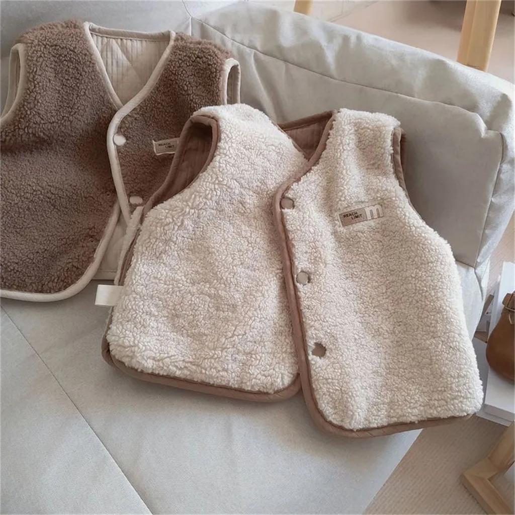 Gilet in Cotone per Bambini Neonato Indumenti Interni ed Esterni Gilet Spesso