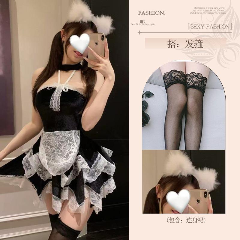 Sexy lingerie fun female abstinence uniform sexy pajamas qn maid dress nightdress couple love fun clothes