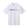 Move Sports Descente Polo krekls ar īsām piedurknēm un apkakli, ar UV Dry aizsardzību, S izmērs, Vīriešu, Aizsardzība, Elastīgs, Saules aizsargkrēms, Žakarda, Balts,