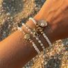 3Pcs/Set Minimalist Starfish Beaded Bracelets for Women Fashion Imitation Pearl Stackable Chain Bracelet Vacation Jewelry Gift