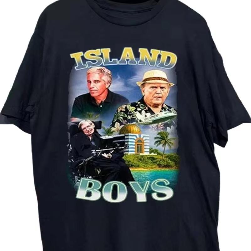 Mens Graphic T Shirt Retro Island Scenery Collage Print Streetwear Oversized Cotton Casual Summer Tee S