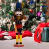 Traditional Wooden Nutcracker Ornament Statue Collectible Desk Sculpture Figurine Christmas