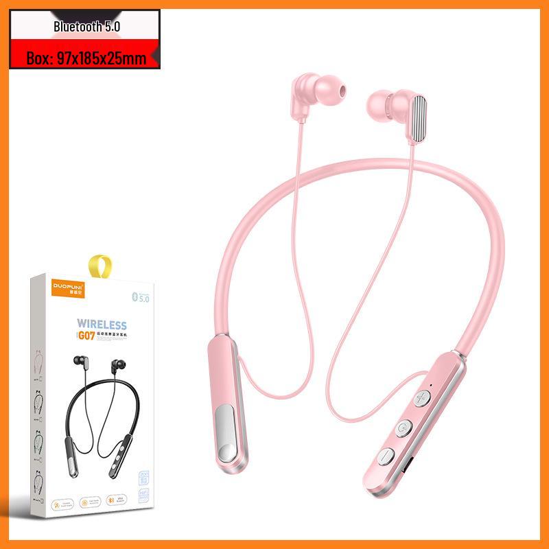 Dopni Long-Lasting Bluetooth Neckband Headphones with Large Battery & Dual-Ear Power Display