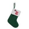 1 Stück Monogramm Gestrickte Socken Grün A-Z Buchstabe Hängende Weihnachtsstrümpfe Kamin Weihnachtsbaum Hängend Party Dekoration