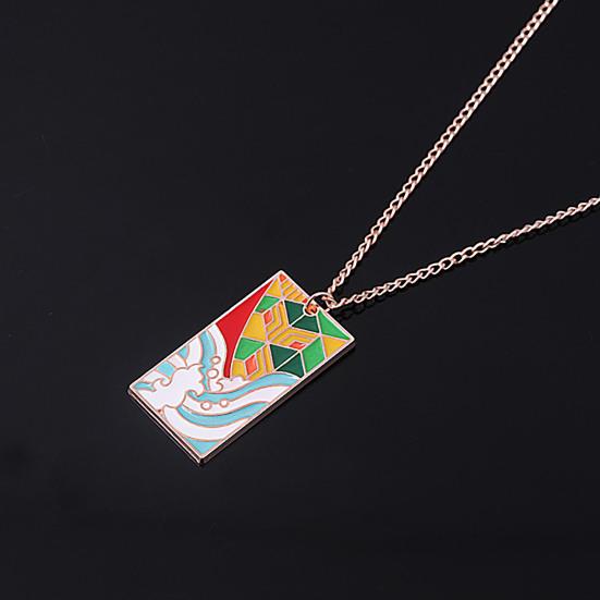 Demon Slayer Ghost Blade Pendant Anime Necklace Choker Cartoon Cosplay Jewelry