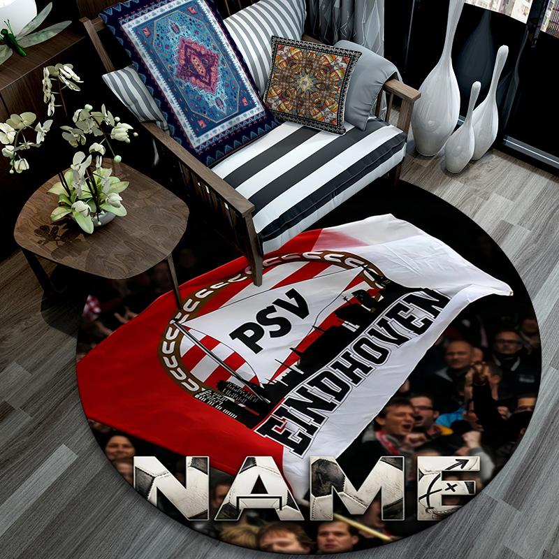 Custom Name,PSV pattern round rug,Carpet Rug for Living Room Bedroom Playroom ,Non-slip Floor Mat,Holiday Gifts and Birthday Gifts.