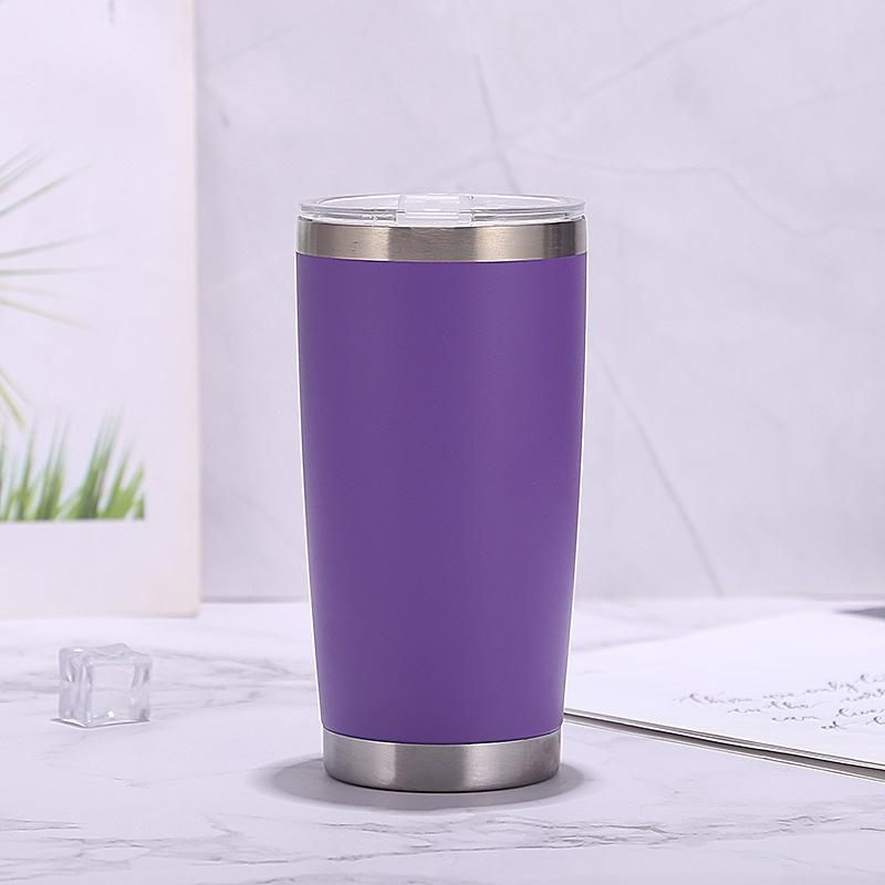 20oz Outdoor 304 Stainless Steel Beer Tumbler for Cars, Without Straw