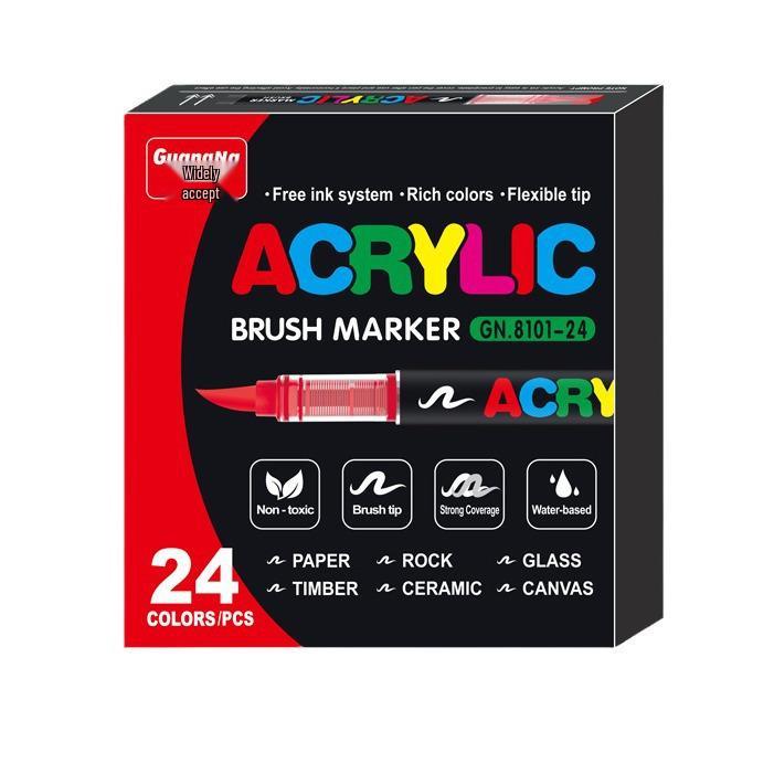 Guangna 8101 Liquid Acrylic Marker Pen, 120/240 Colors, Soft Tip for Student Art & DIY Graffiti