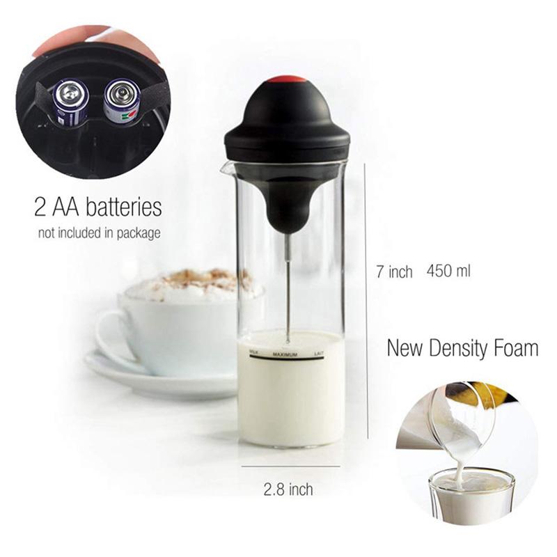 Automatický napěňovač kávy Elektrický napěňovač mléka Přenosný Nerezový šlehač Míchadlo na nápoje Pro Latte Cappuccina Macchiato