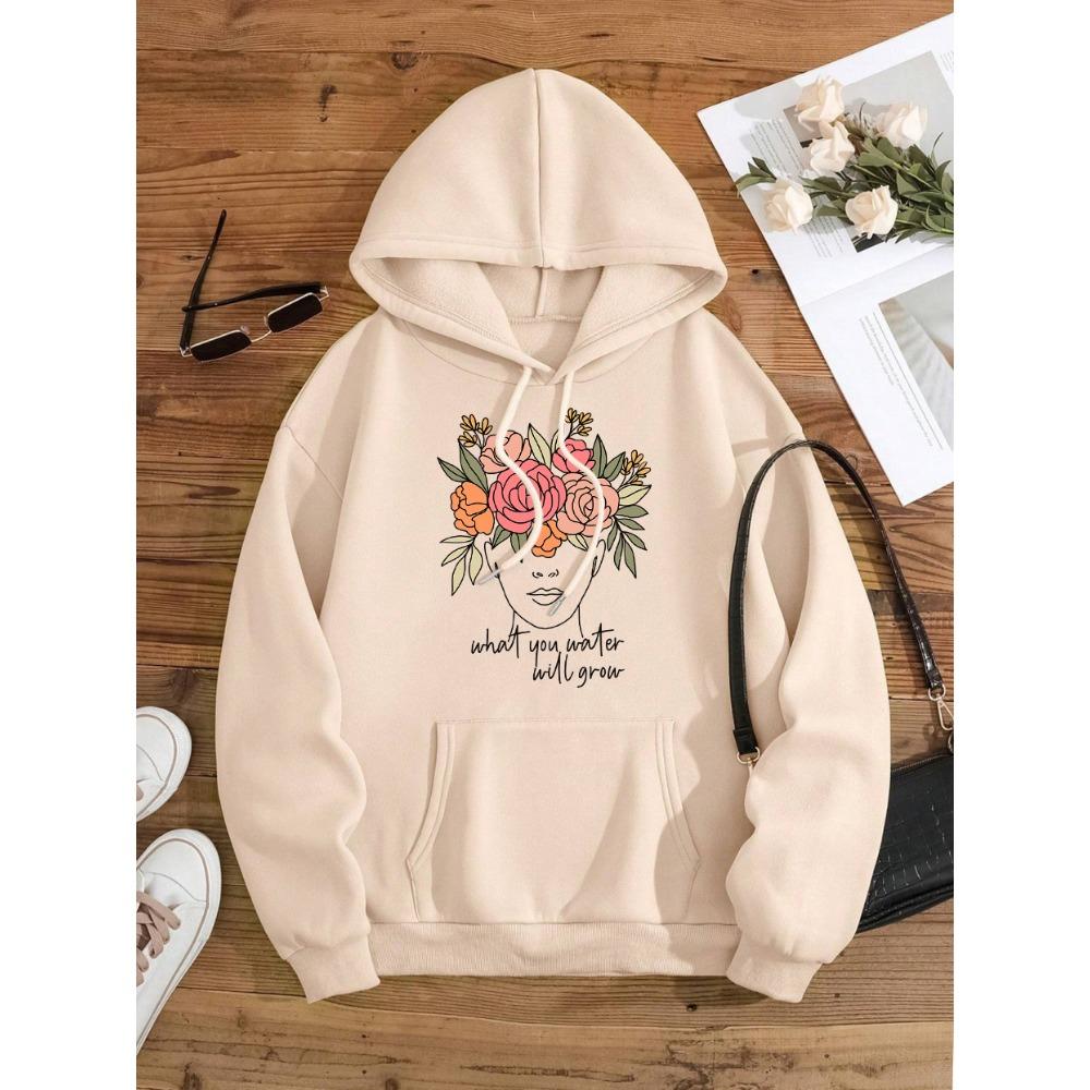 What You Water Will Grow Men Women Hoody Hip Hop Fleece Hoodies Casual Pullover Clothing Autumn Fleece Pocket Couple Hooded