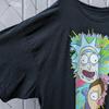 [USED] Great face, American comics, vintage, anime T-shirt, Rick and Morty, black