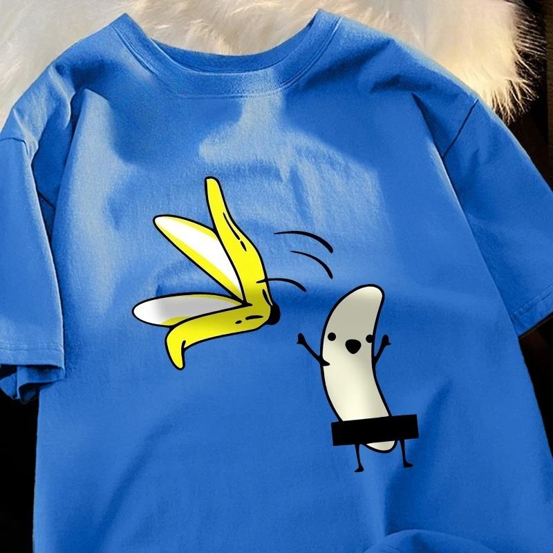 2026 New Summer Unisexs Tshirt  100 Cotton Instantprint Banana Pattern Loosefit Versatile Casual And Comfortable