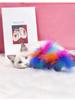 Rainbow Yarn Ball Feather Ball Funny Cat Toy Wool EVA Material Light Foam Ball Throwing Toy For Dog Cat Toy Supplies Colorful
