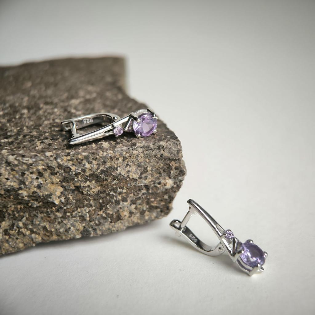 Silberohrringe mit Alexandrit 2,478 ct (2180128)