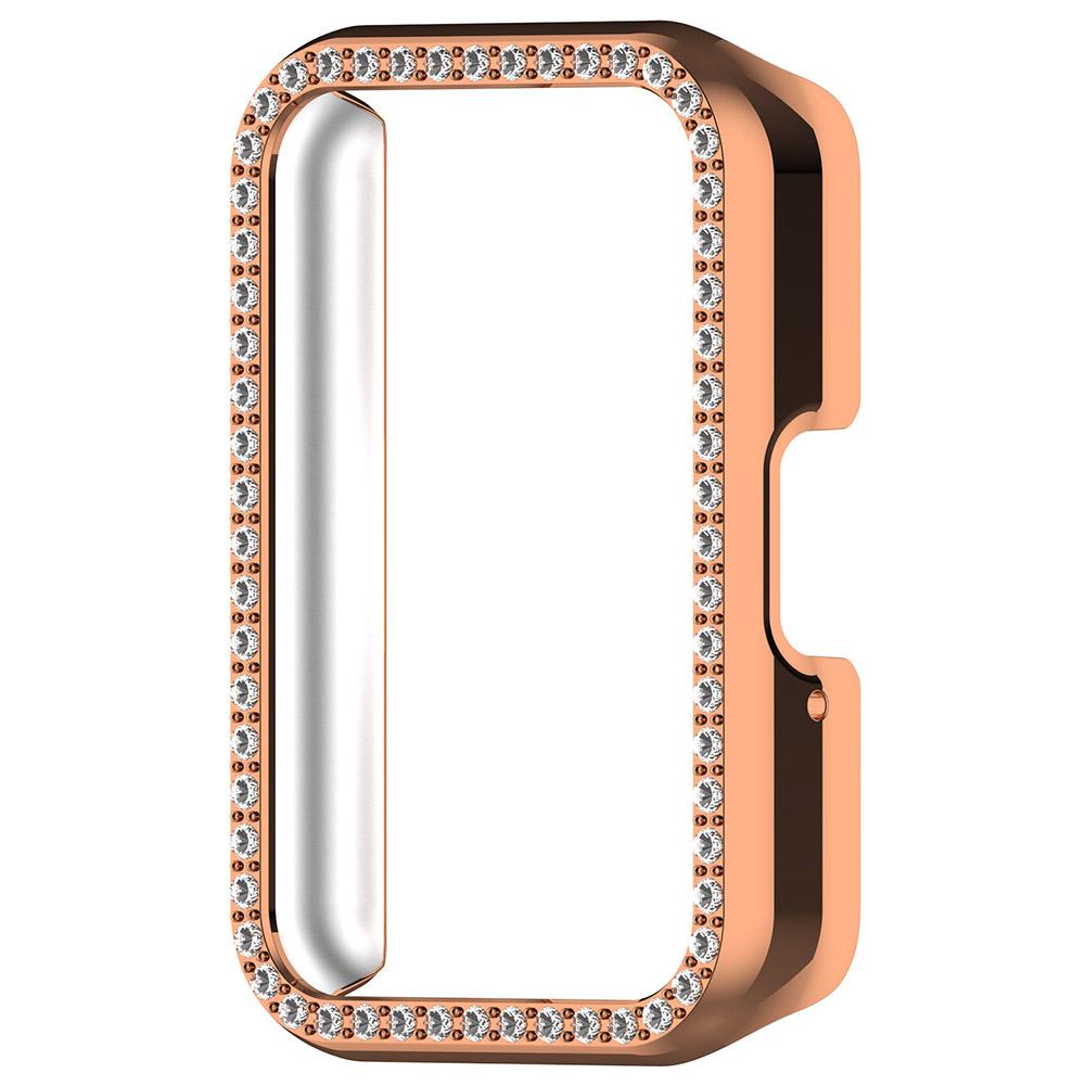PC Diamond Inlaid Case Screen Protector Case Dustproof Smartwatch Protective Shell Anti-Scratch for Samsung Galaxy Fit 3
