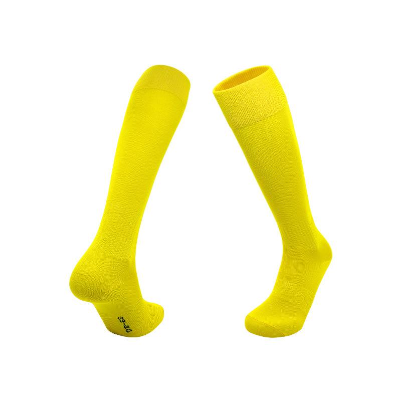 Summer Thin Solid Color Football Socks Adult Sweat-Absorbing And Breathable White Stockings Men'S Non-Slip Sports High Socks