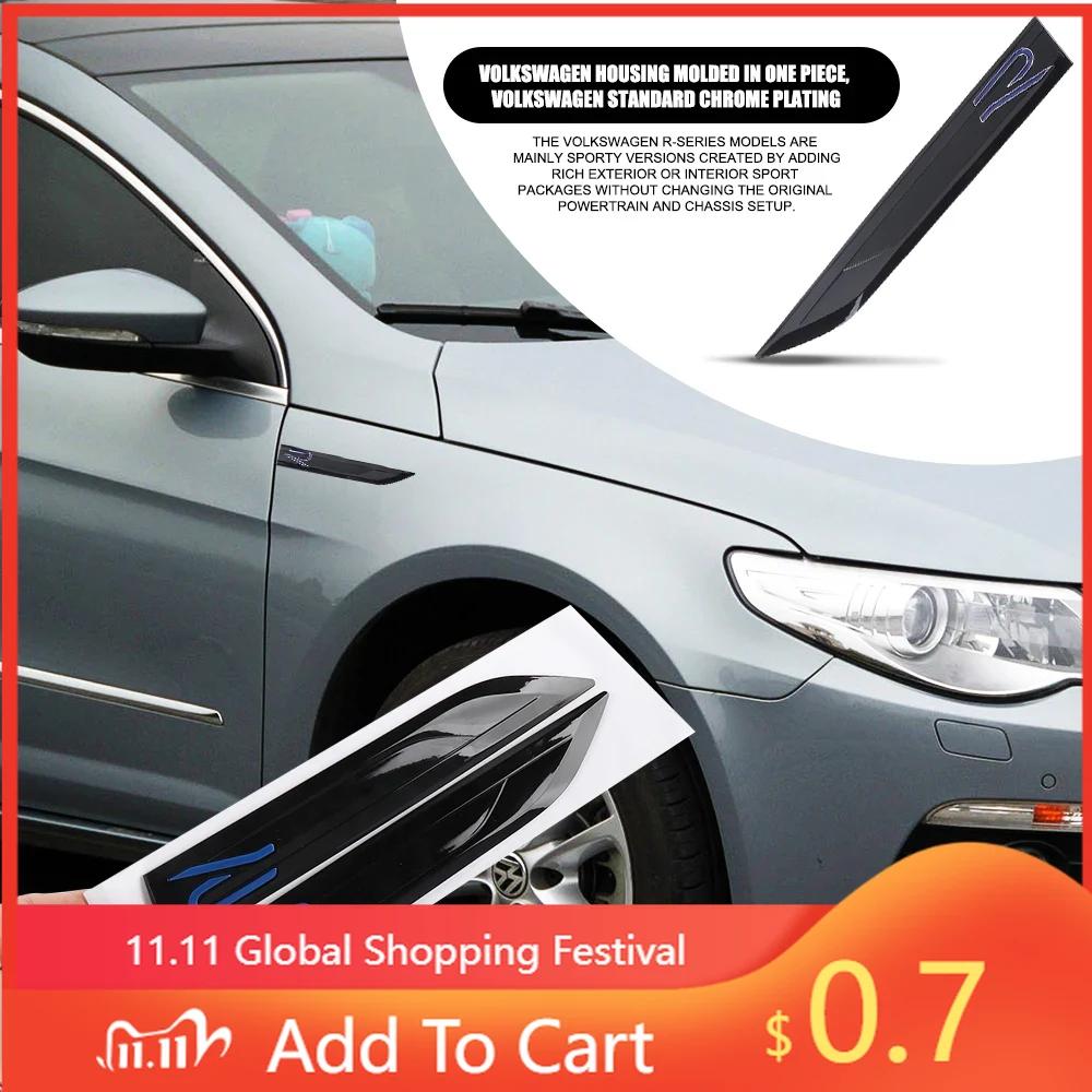 Pentru VW 2 Bucăți ABS Logo Aripă Mașină Partea Dreaptă și Stângă Insignă Aripă Autocolant Pentru Volkswagen VW R Line GTI Golf 5 7 Caddy Passat b6 Pol